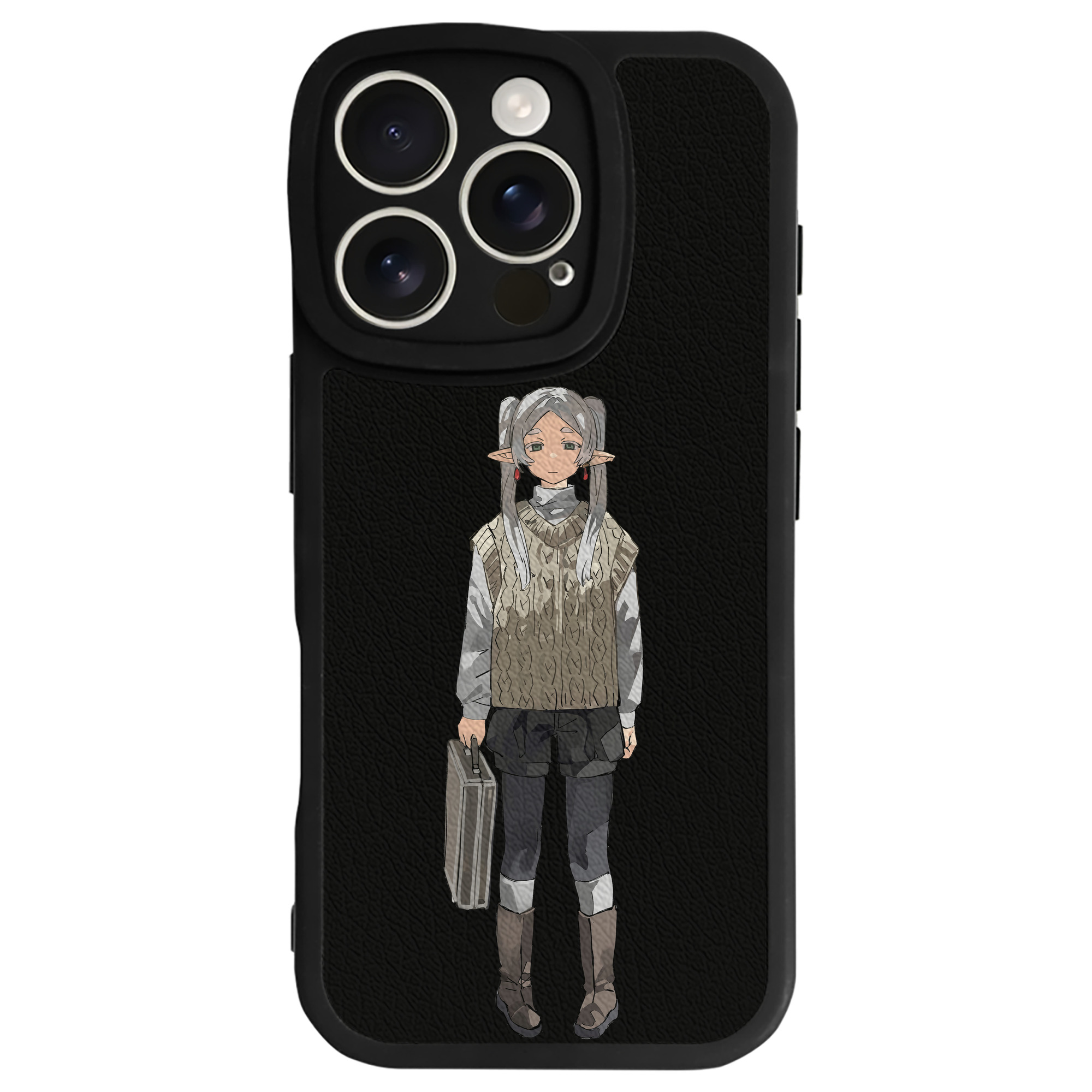 （画像用） 葬送のフリーレン Frieren 【iPhone 16シリーズ対応】シリコンスマホケース（レザー調） 材質：シリコン